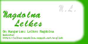 magdolna lelkes business card